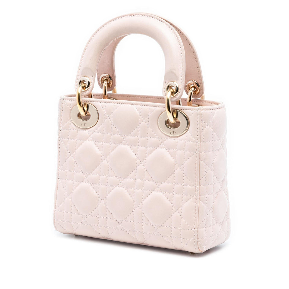 Dior Mini Lambskin Cannage Lady Dior