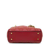 Dior Mini Lambskin Cannage Studded Supple Lady Dior