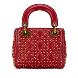 Dior Mini Lambskin Cannage Studded Supple Lady Dior (SHG-fo71iV)