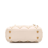 Dior Mini Lambskin Cannage Studded Supple Lady Dior