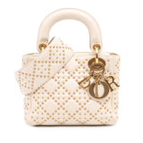 Dior Mini Lambskin Cannage Studded Supple Lady Dior