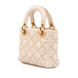 Dior Mini Lambskin Cannage Studded Supple Lady Dior
