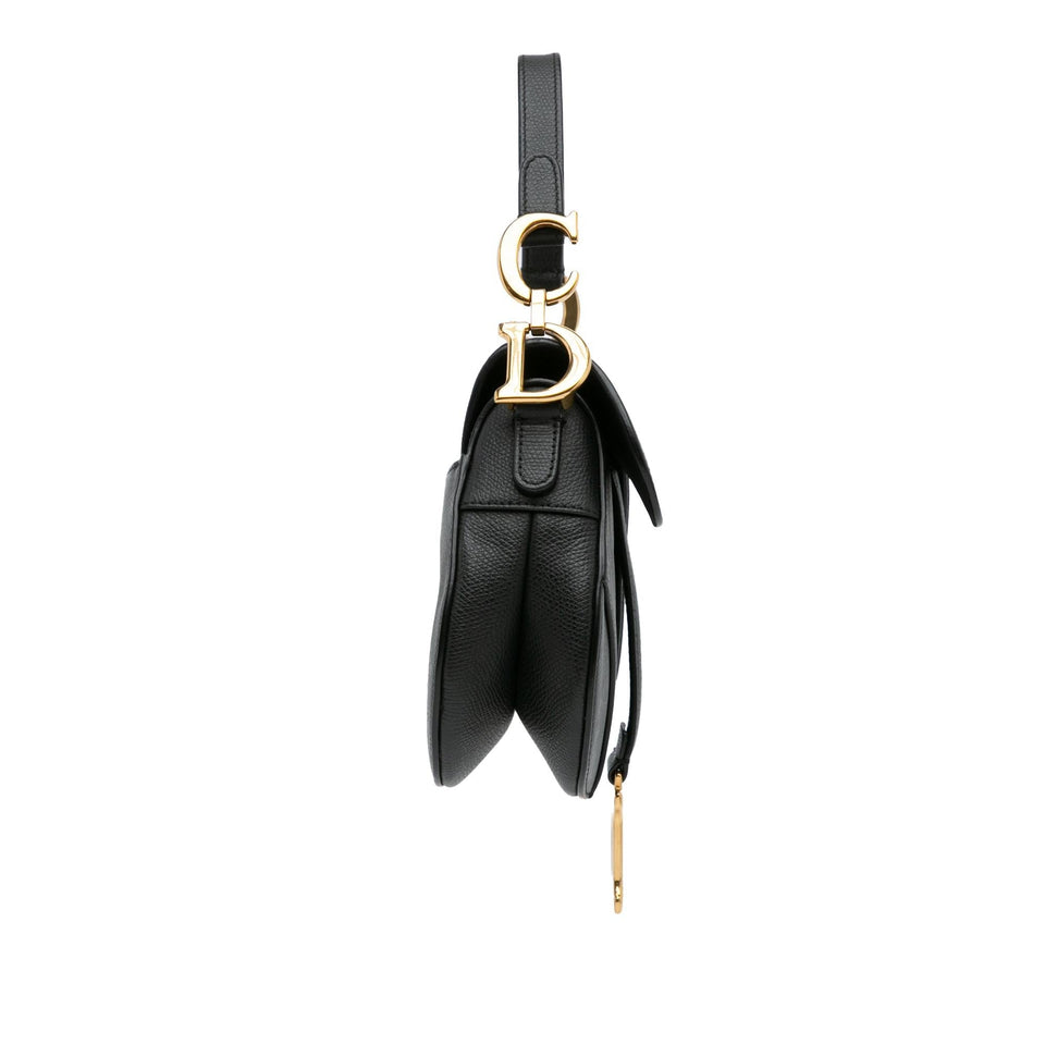 Dior Mini Leather Saddle Bag (SHG-KUNT5m)