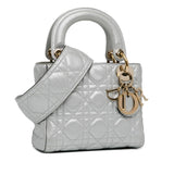 Dior Mini Metallic Calfskin Cannage Supple Lady Dior (SHG-SgmKqY)