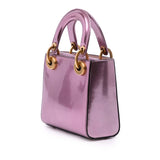 Dior Mini Metallic Glazed Calfskin Lady Dior