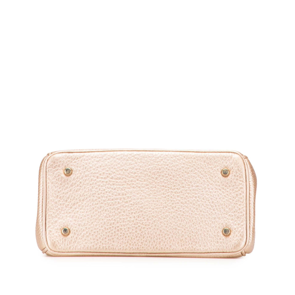 Dior Mini Metallic Grained Calfskin Be Dior Flap