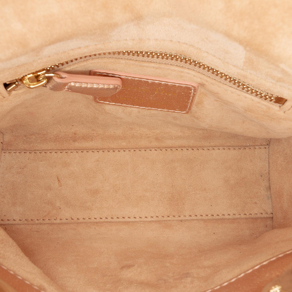 Dior Mini Metallic Lambskin Cannage Lady Dior