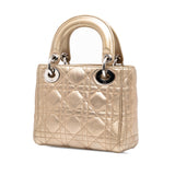 Dior Mini Metallic Lambskin Cannage Lady Dior