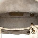 Dior Mini Metallic Lambskin Cannage Lady Dior