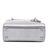 Dior Mini Metallic Patent Microcannage Lady Dior