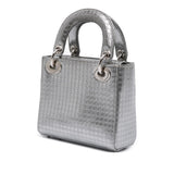 Dior Mini Metallic Patent Microcannage Lady Dior