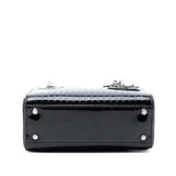Dior Mini Metallic Patent Microcannage Lady Dior