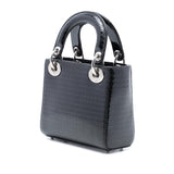 Dior Mini Metallic Patent Microcannage Lady Dior