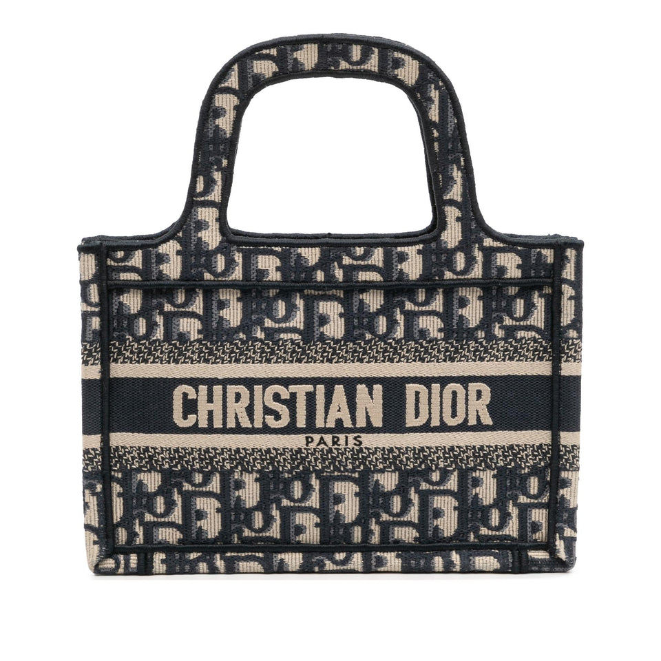 Dior Mini Oblique Canvas Book Tote