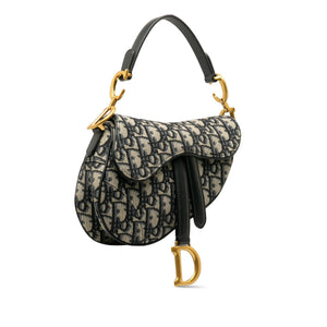 Dior Mini Oblique Canvas Saddle Bag