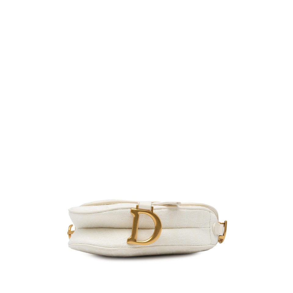 Dior Mini Oblique Canvas Saddle Bag