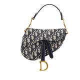 Dior Mini Oblique Canvas Saddle Bag