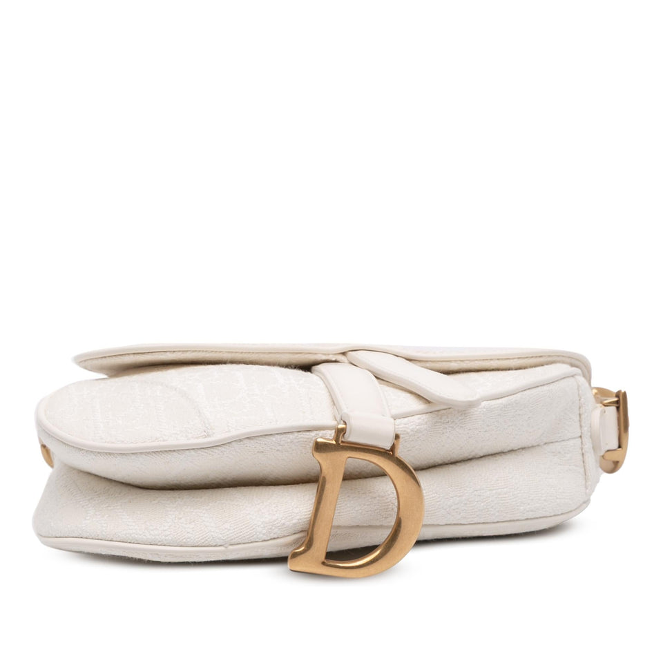 Dior Mini Oblique Canvas Saddle Bag