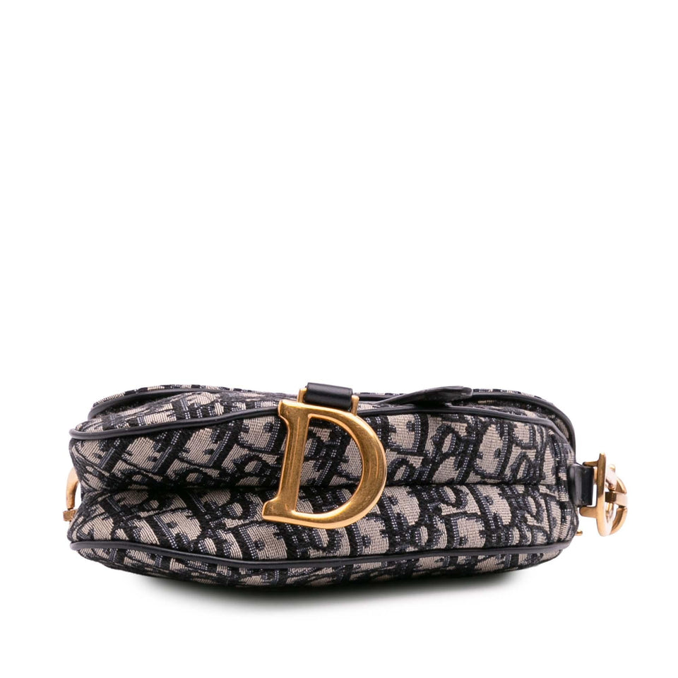 Dior Mini Oblique Canvas Saddle Bag