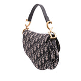 Dior Mini Oblique Canvas Saddle Bag