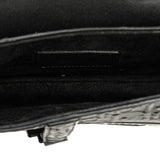 Dior Mini Oblique Embossed Calfskin Saddle Bag