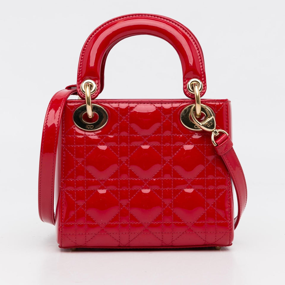 Dior Mini Patent Cannage Lady Dior (SHG-mq5mlX)