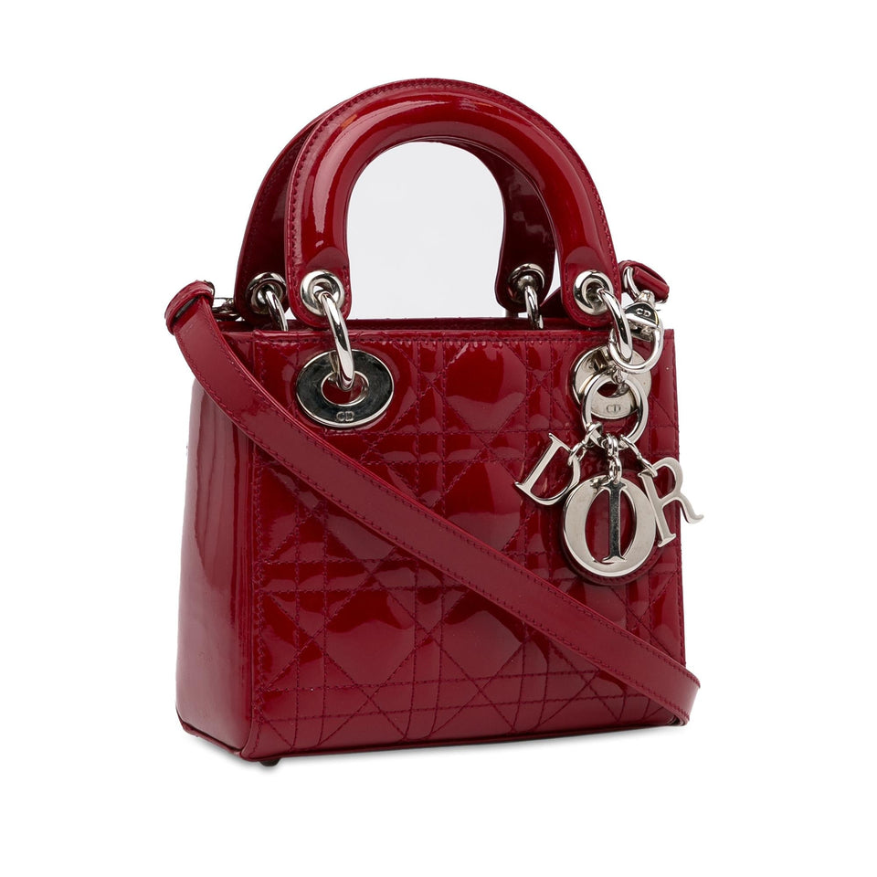 Dior Mini Patent Cannage Lady Dior (SHG-FguC4T)