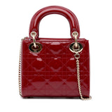 Dior Mini Patent Cannage Lady Dior (SHG-LSA7kd)
