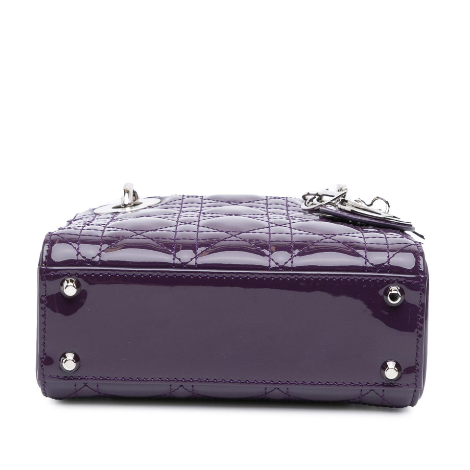 Dior Mini Patent Cannage Lady Dior