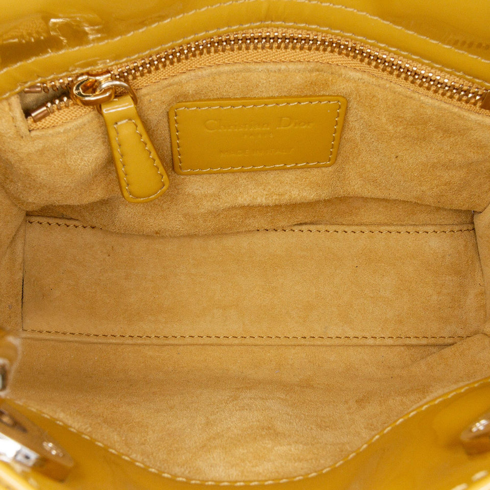 Dior Mini Patent Cannage Lady Dior