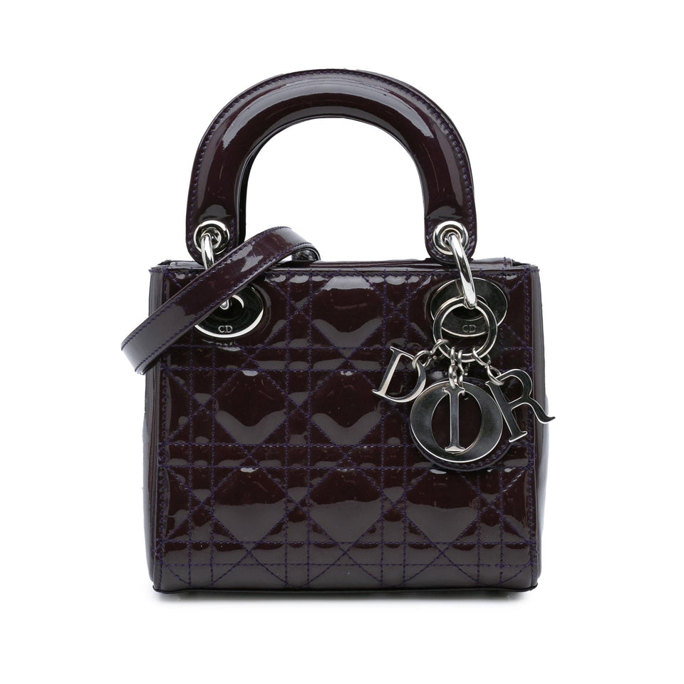 Dior Mini Patent Cannage Lady Dior