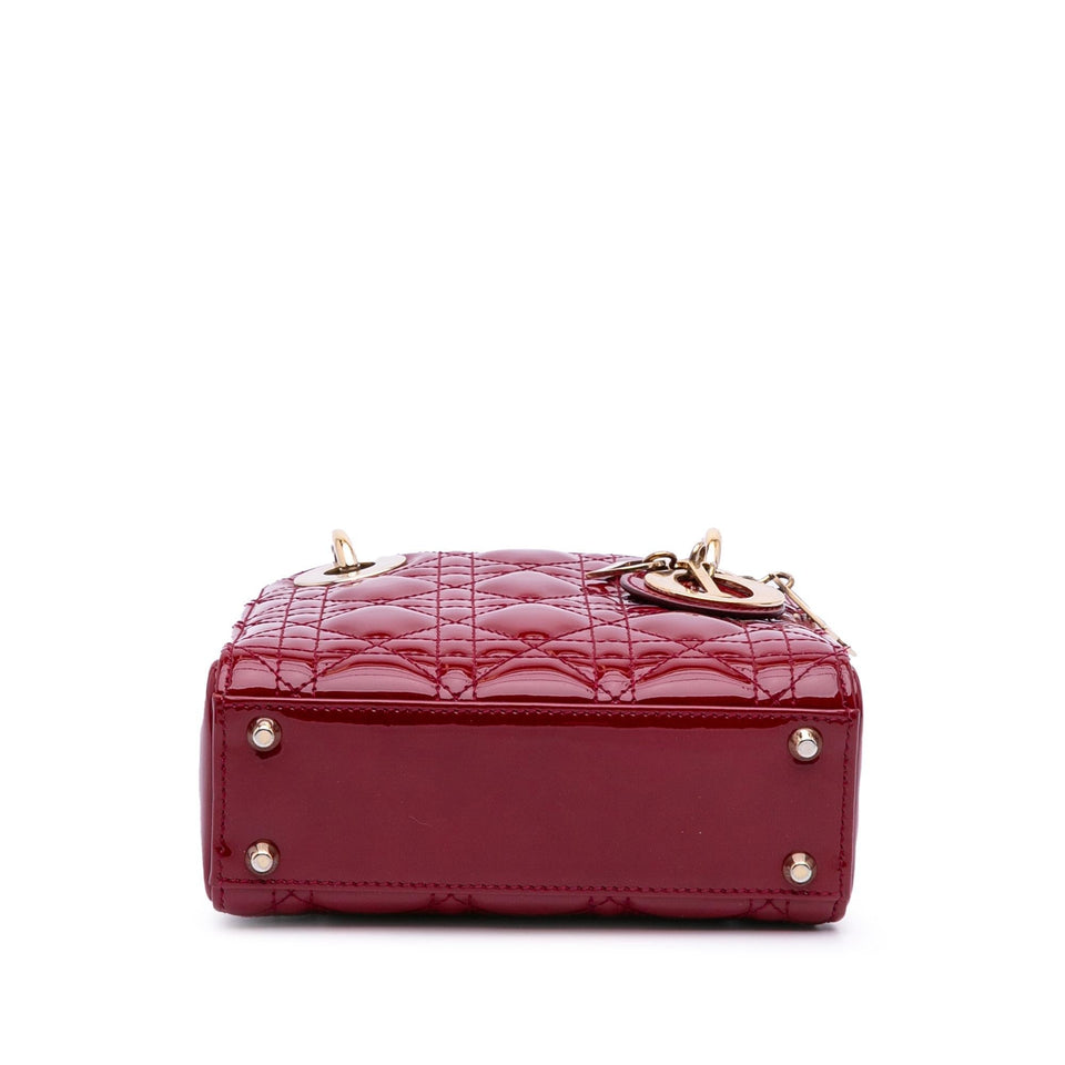 Dior Mini Patent Cannage Lady Dior
