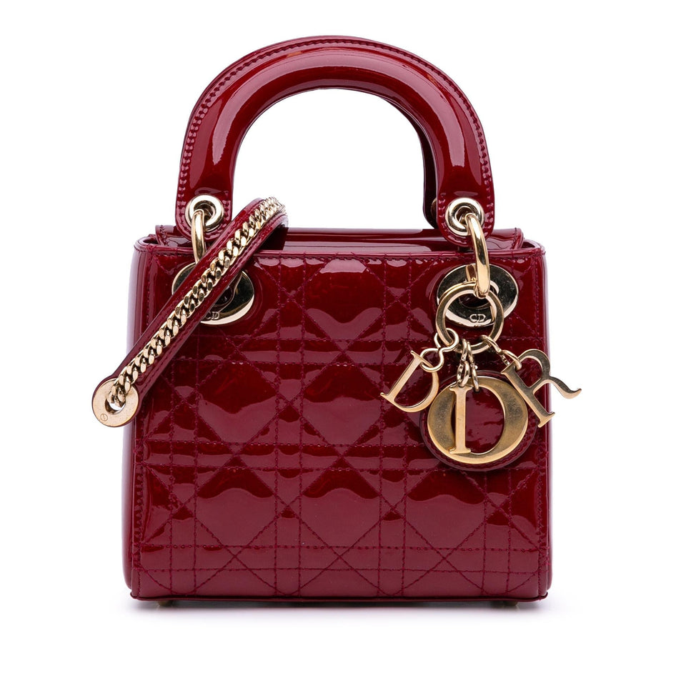 Dior Mini Patent Cannage Lady Dior