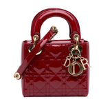 Dior Mini Patent Cannage Lady Dior