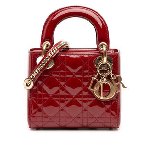 Dior Mini Patent Cannage Lady Dior