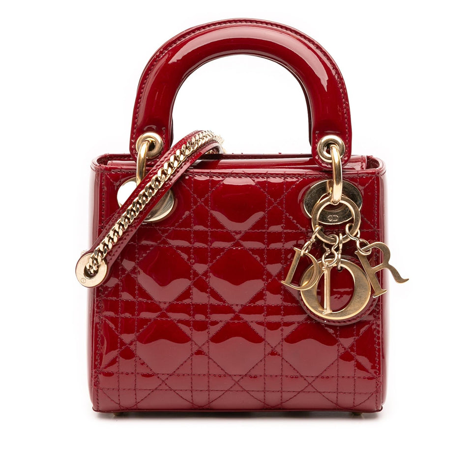 Dior Mini Patent Cannage Lady Dior