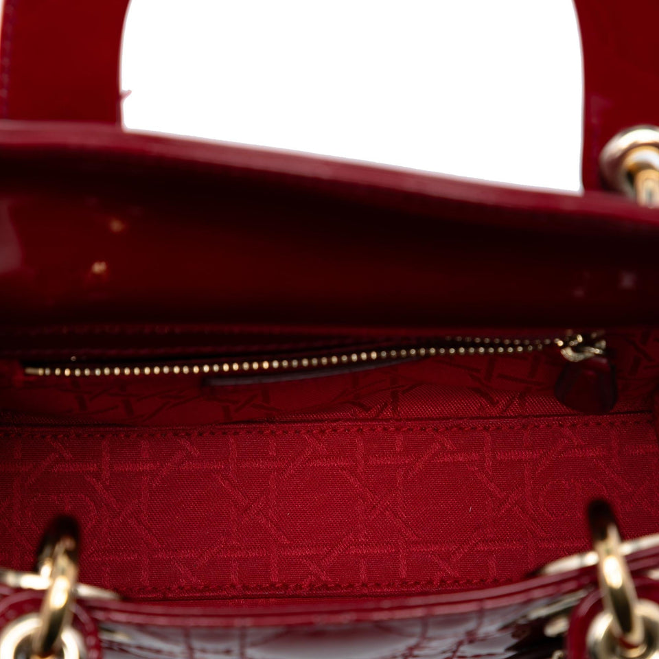 Dior Mini Patent Cannage Lady Dior