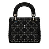 Dior Mini Satin Cannage Crystal Embellished Lady Dior (SHG-W5Fy2M)