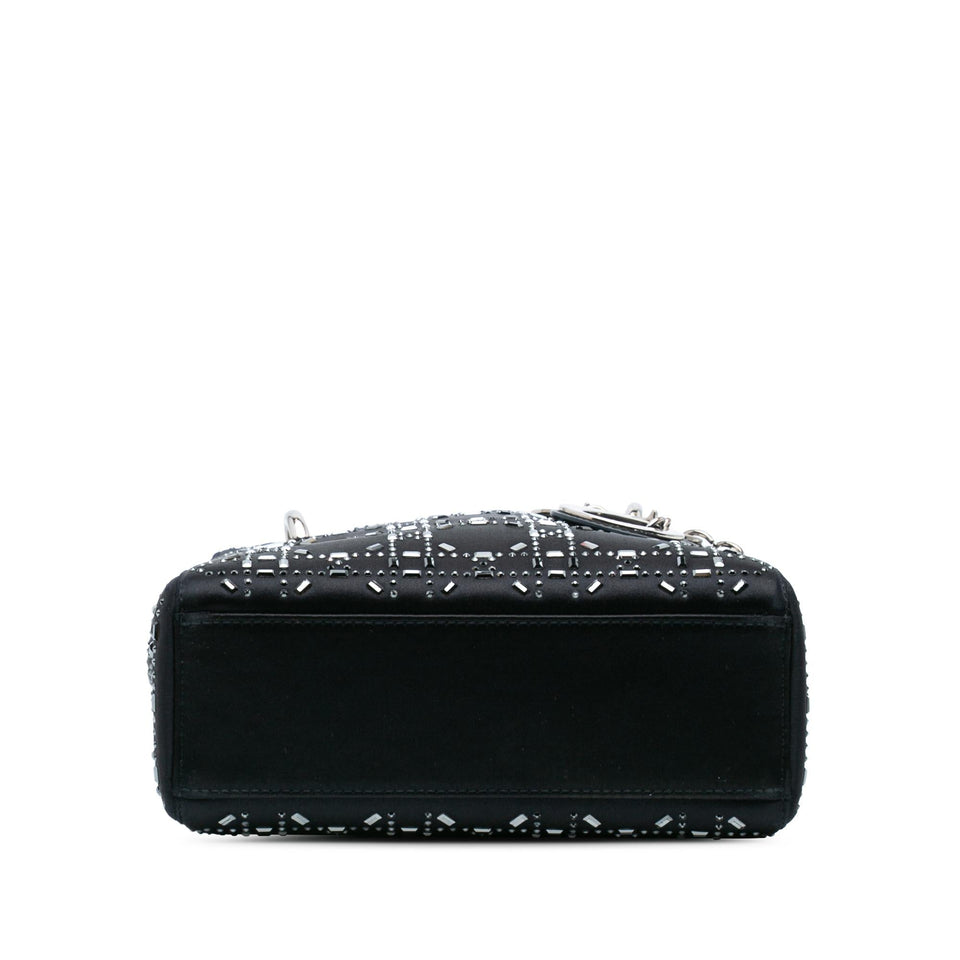 Dior Mini Satin Cannage Strass Crystal Embellished Lady Dior