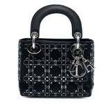Dior Mini Satin Cannage Strass Crystal Embellished Lady Dior