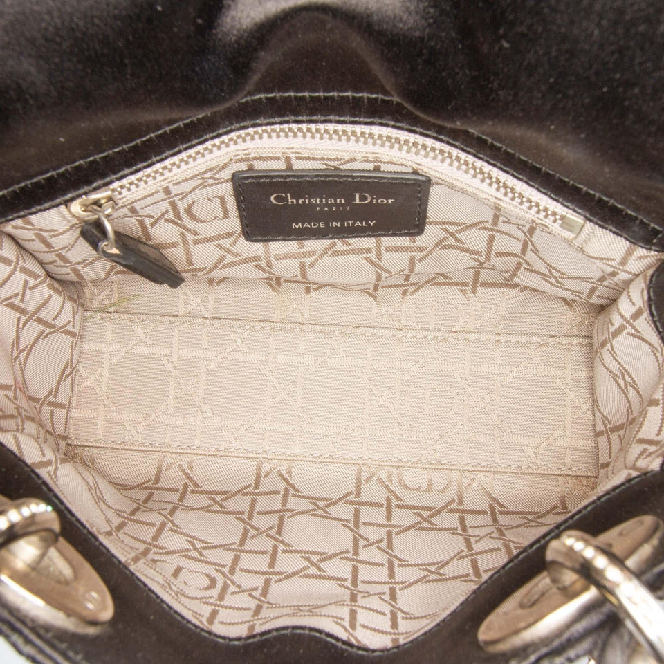 Dior Mini Satin Cannage Swarovski Crystal Lady Dior