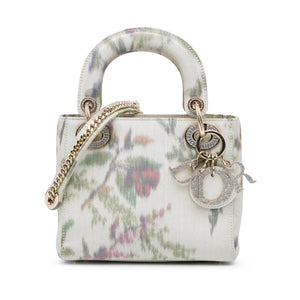 Dior Mini Satin Floral Crystal Lady Dior