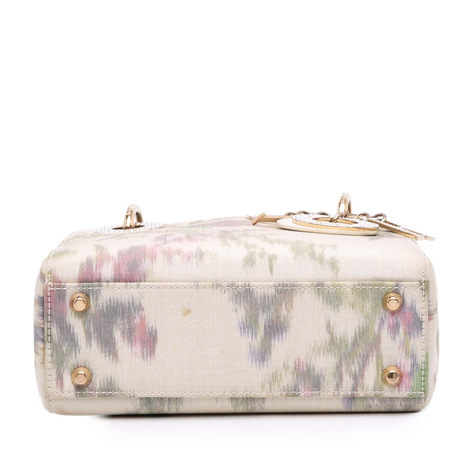 Dior Mini Satin Floral Crystal Lady Dior