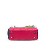 Dior Mini Tricolor Lambskin Cannage Lady Dior