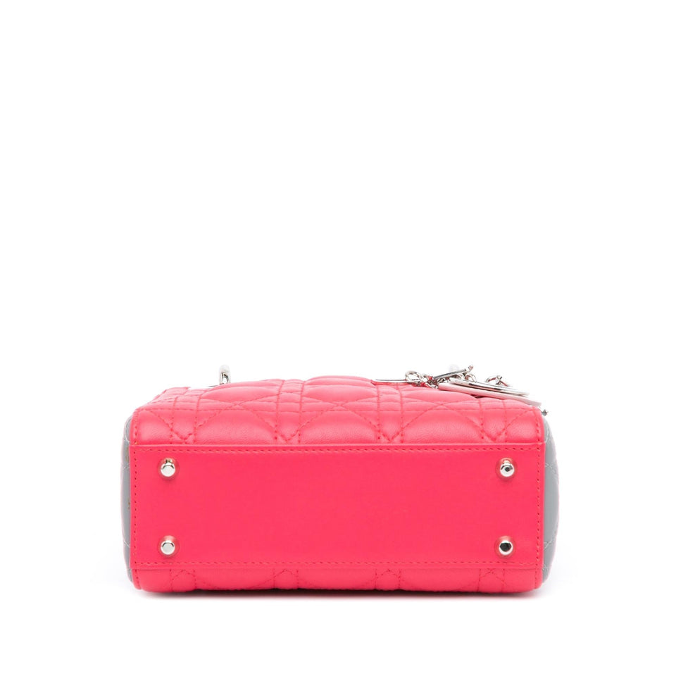 Dior Mini Tricolor Lambskin Cannage Lady Dior