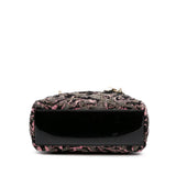 Dior Mini Tweed Rose Embroidered Lady Dior