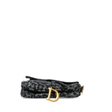 Dior Mizza Embroidered Canvas Leopard Saddle Bag