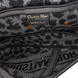 Dior Mizza Embroidered Canvas Leopard Saddle Bag