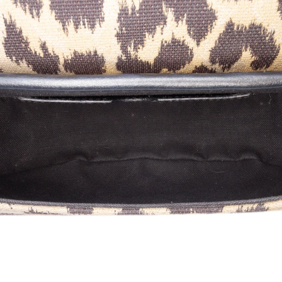 Dior Mizza Medium Embroidered Canvas Leopard Bobby Crossbody