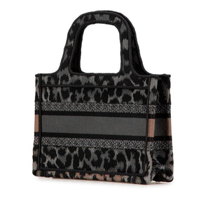 Dior Mizza Mini Embroidered Canvas Leopard Book Tote